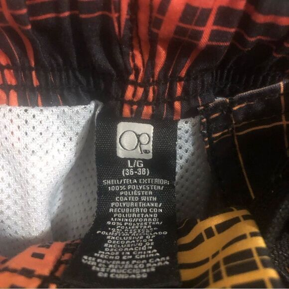 OP Men’s Size LG 36-38 Rich Black Self Adjust Fly Closure Swim Trunks - Picture 4 of 11